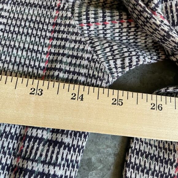 Vintage Izod Club Houndstooth Plaid 1/4 Zip Pullover Mens Large Sweater 80s 90s - Picture 9 of 10